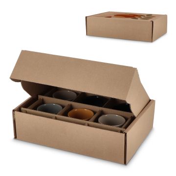 Boîte cadeau personnalisée pour 6 Mug publicitaires 34,7 x 24,3 x 9,9 cm