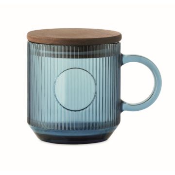 Mug Publicitaire en verre strié 300ml