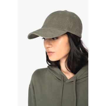 Casquette publicitaire écoresponsable en velours côtelé 6 panneaux unisexe
